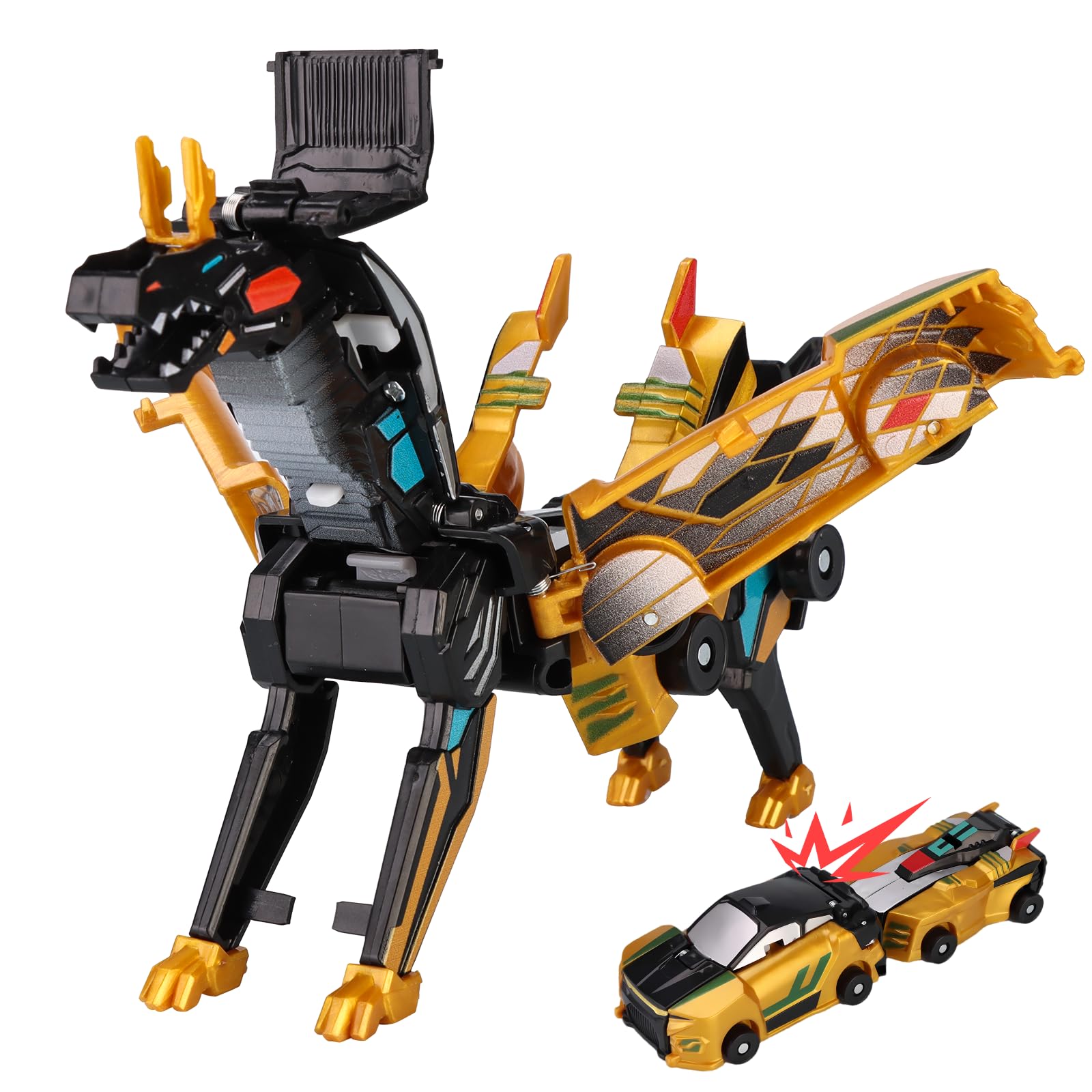 Amazon.com: Collision Transforming Dinosaur Car Toy, Magnetic