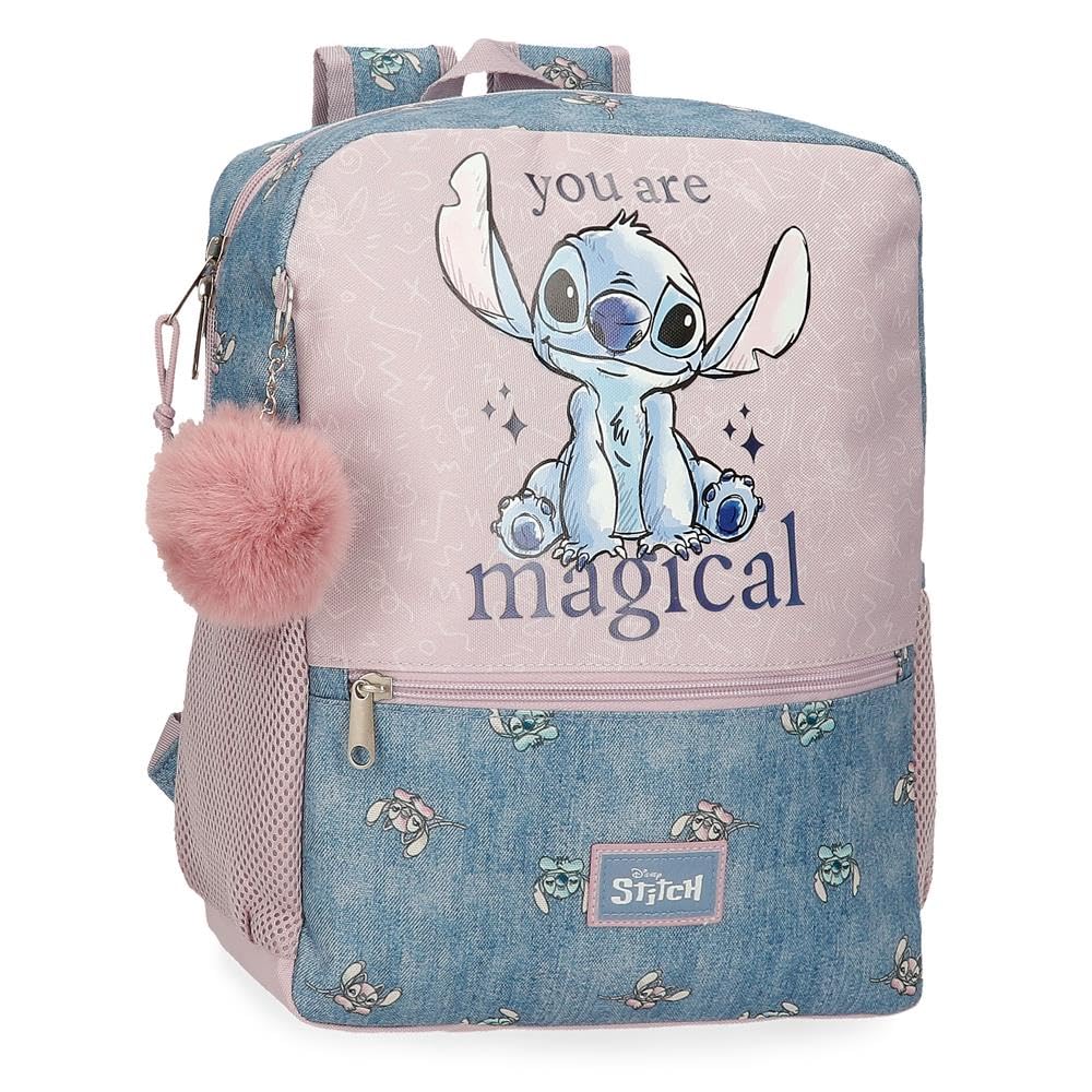 Disney Joumma Bags Stitch You are magical mochilas, mochilas escolares, mochilas infantiles, Incluye pompon decorativo, varios compartimentos