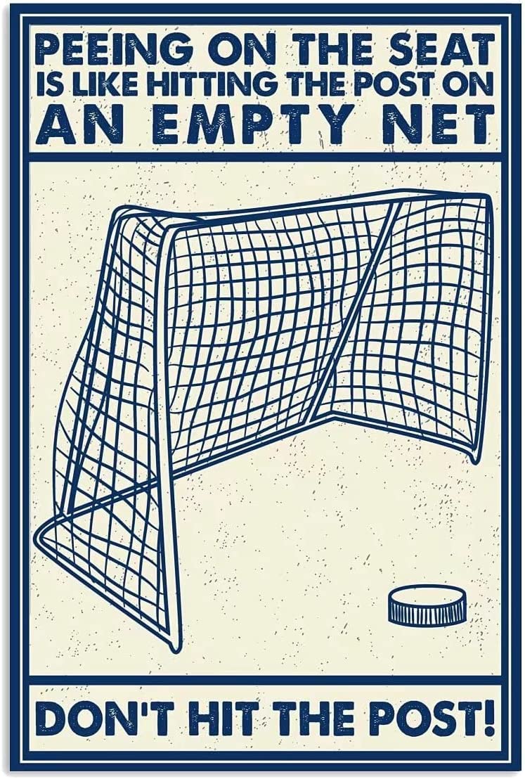 rayprint Metal Signs Goalkeeper Athlete Vintage Home Decor An Empty Net Don't Hit The Post Tin Poster Club Garage Room Wall Decoration Plaque 12x16 Inches