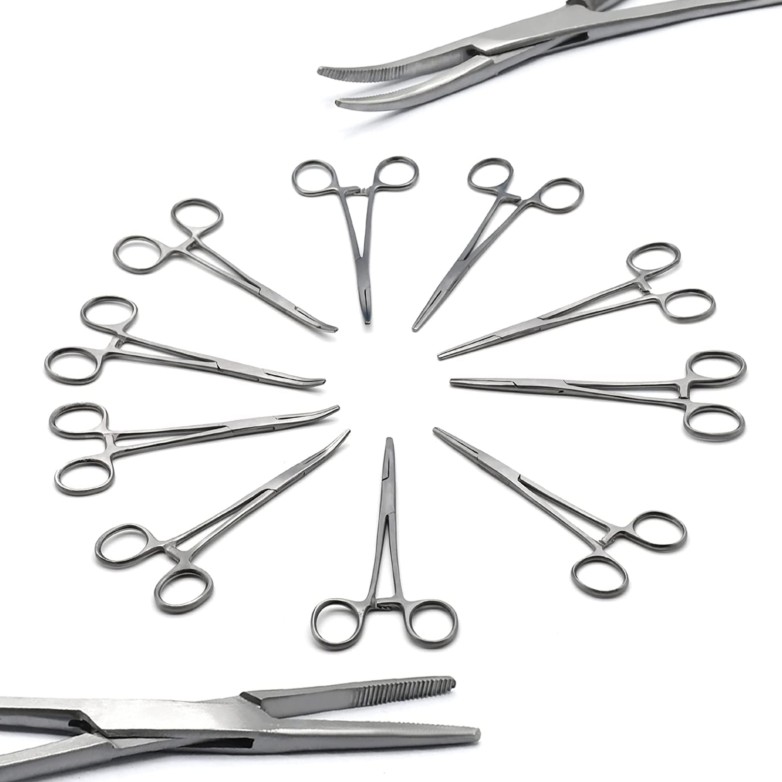 OdontoMed2011® 10 Assorted Kelly Locking HEMOSTAT Forceps 5.5" ODM (Silver)