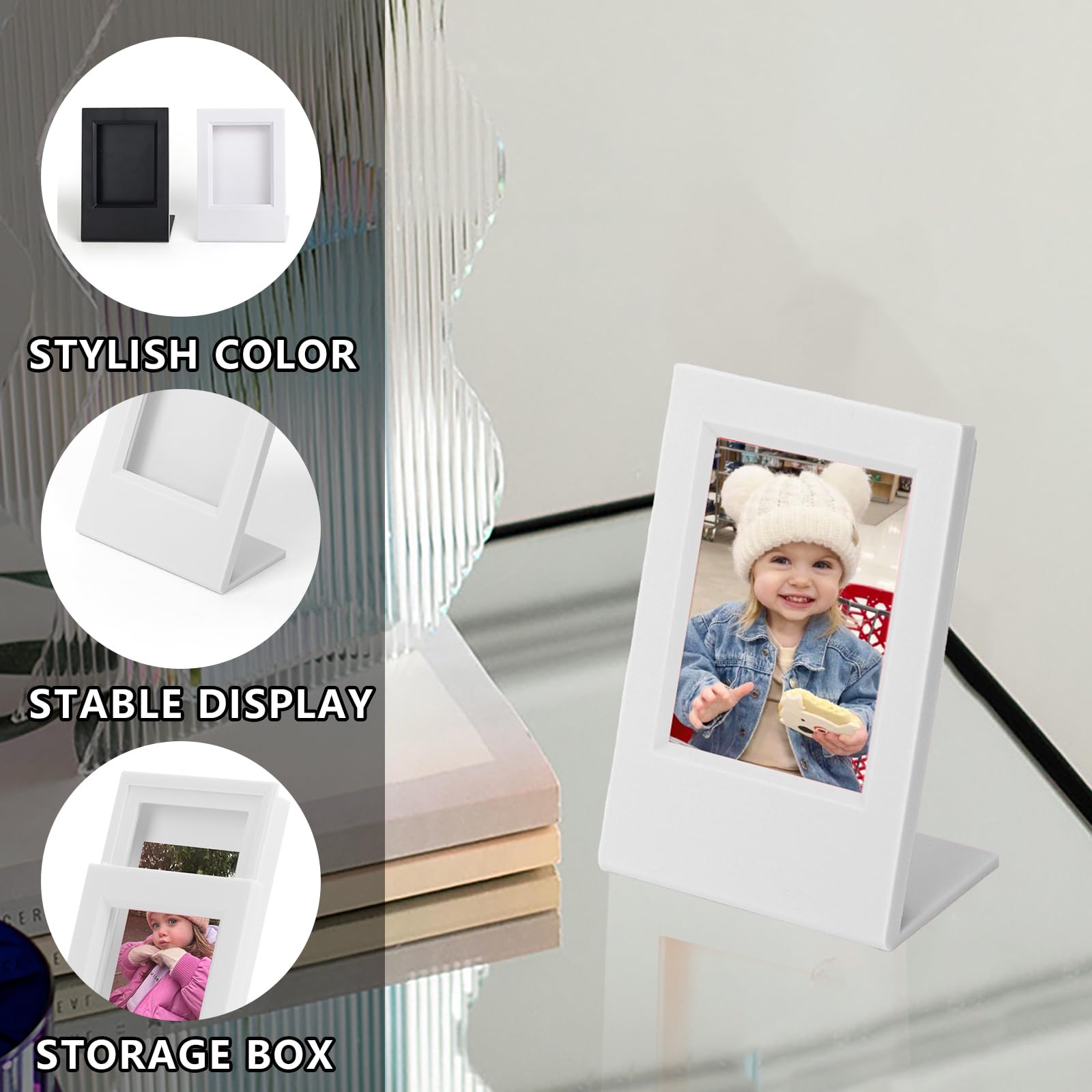 Elil Instax Mini ウォールフレーム 3.4インチx15.7インチ Amazon.com: Elil Instax Mini Collage Photo Frame for Wall