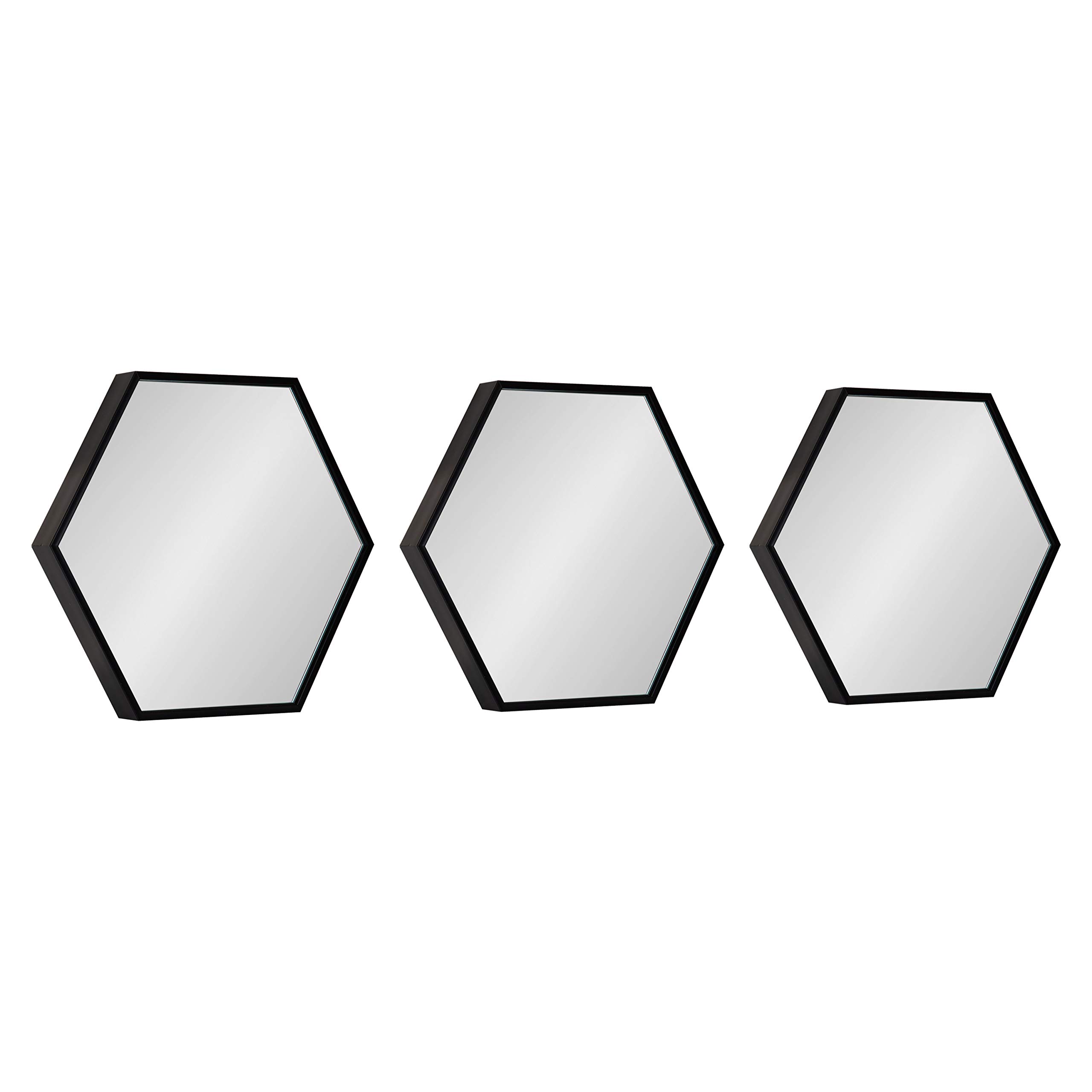 Amazon.com: Kate and Laurel Rhodes Modern Hexagon Wall Mirror Set