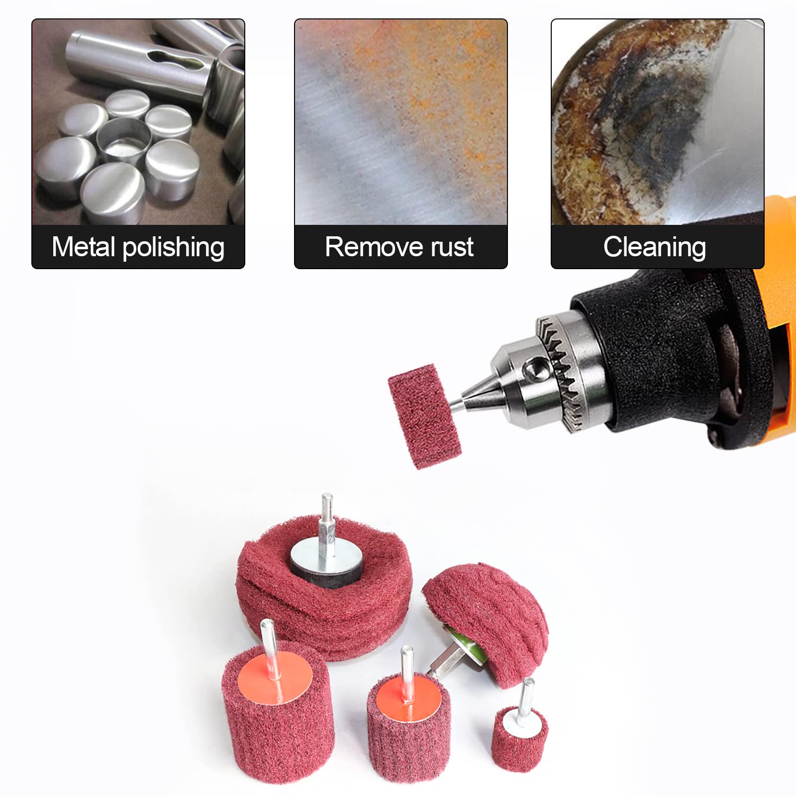 Abrasive Buffing Wheels - 6 Pack Polishing Kit -3