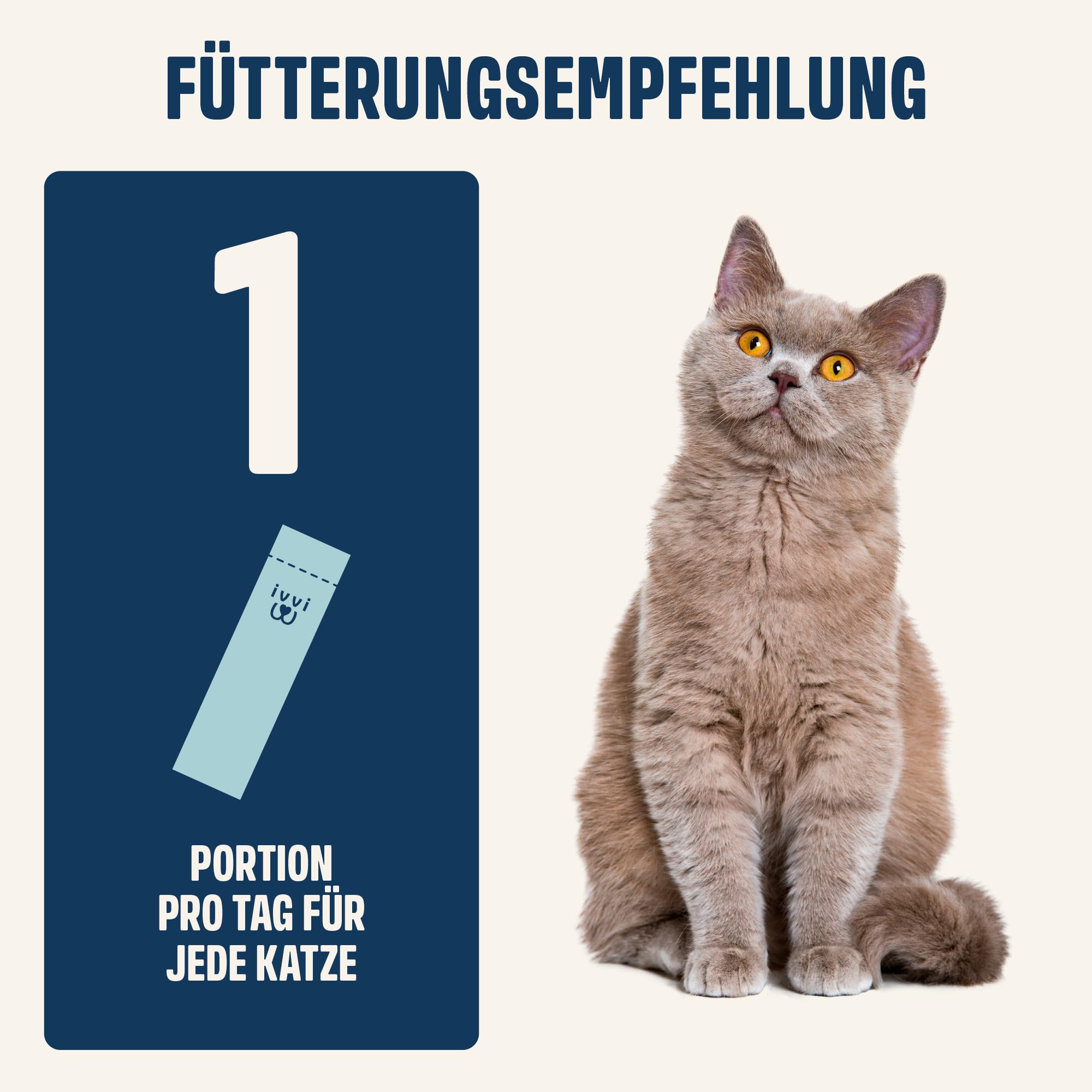 ivvi Gelenk Essenz für Katzen – Schlecksnack mit Glucosamin, Chondroitin, Grünlippmuschel & Lachsöl – zur Unterstützung der Gelenke – 30x15g – mit echtem Thunfisch
