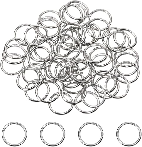 Shapenty Anillos de salto abiertos de acero inoxidable para llavero, collar, pulsera, aretes, colgante, joyería, hallazgo, fabricación de dijes,