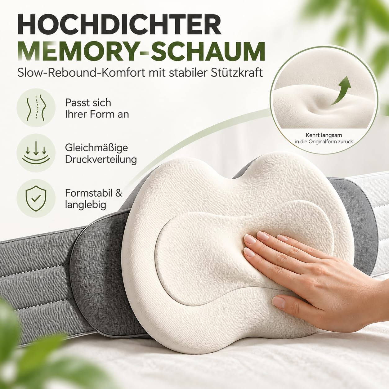 Cuscino lombare, supporto lombare con cintura regolabile, cuscino lombare ergonomico in memory foam, supporto per la schiena per letto, divano, sedia, auto e sedia da ufficio