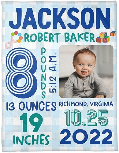 Miniatura 8 de Zocoshi Mantas de bebé personalizadas para niñas con nombre, manta de bebé personalizada, el mejor regalo para bebé, forro polar al ras con