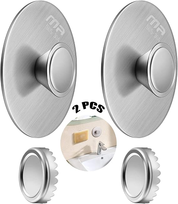 2 Stück Magnetischer Seifenhalter – Wandmontage Ohne Bohren, Weiß | Für Dusche, Waschbecken & Küche