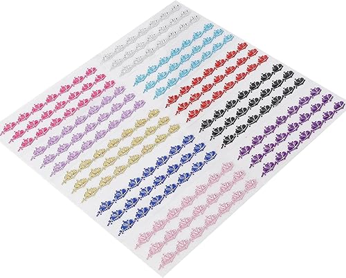 Miniatura 2 de Efavormart - 9 tiras de oro en diamantes de imitación para corona, autoadhesivas, diamantes de imitación