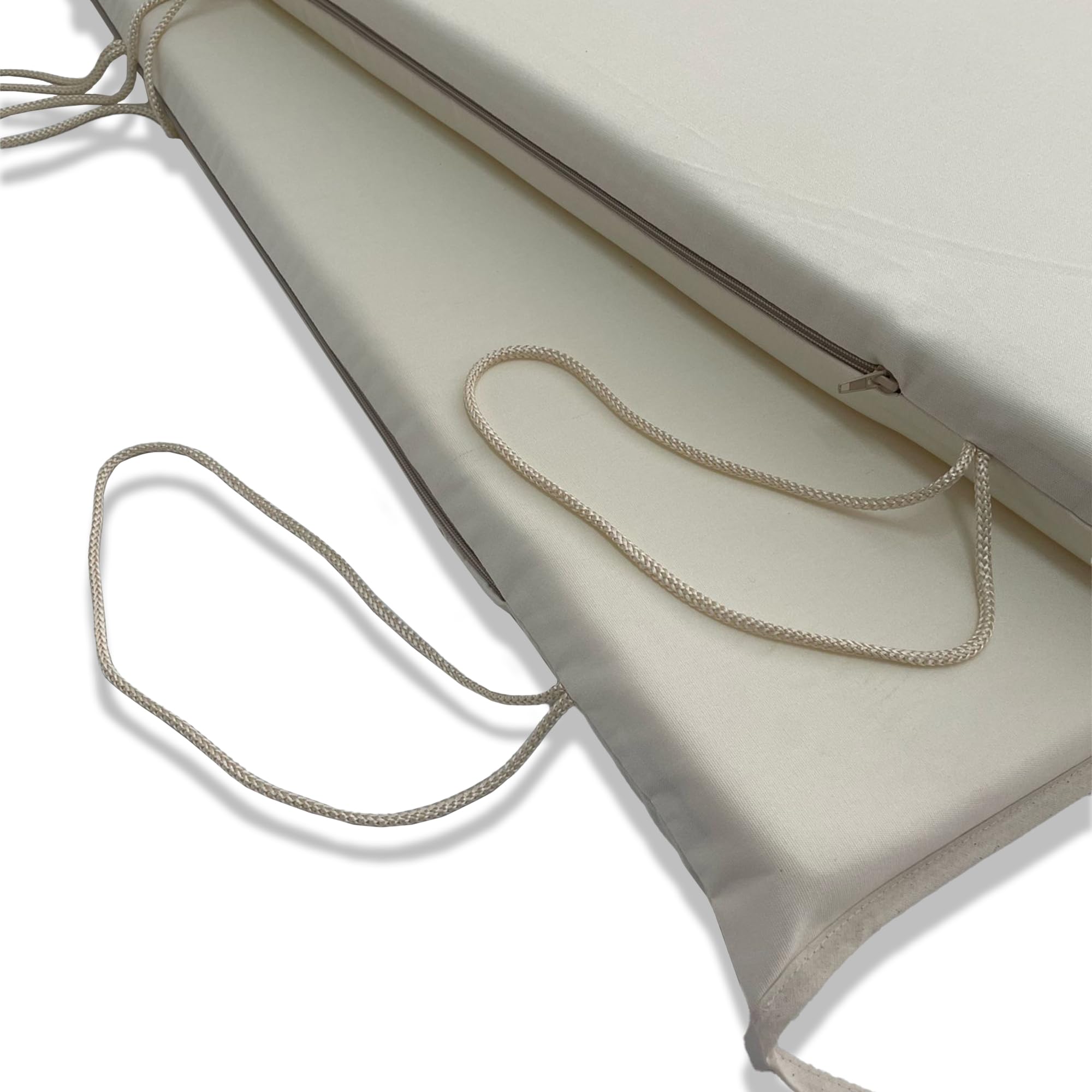 Il Tuo Artigiano Design Cojín impermeable para balancín de jardín de 3 plazas – Colchón para balancín de jardín, fabricado en Italia, resistente a los rayos UV (crema, 3 plazas plus – 155 x 55 cm)