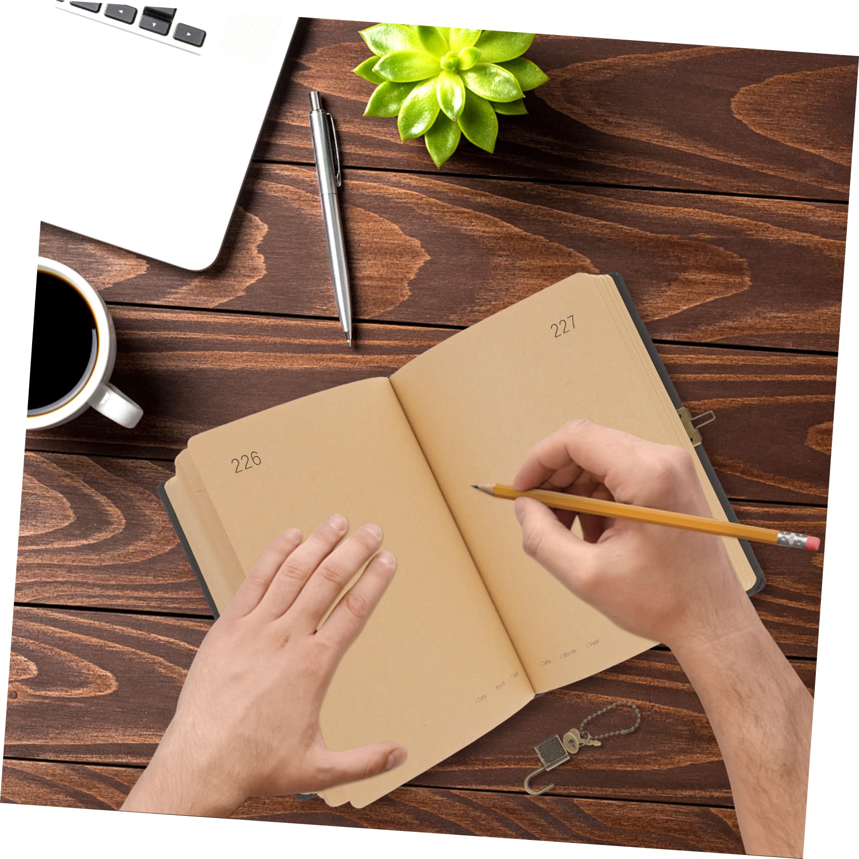 Lurrose Quaderno Diario Giorni con Lucchetto Agenda Personale Organizer Cancelleria Portatile per Casa Ufficio Scuola Stili multipli