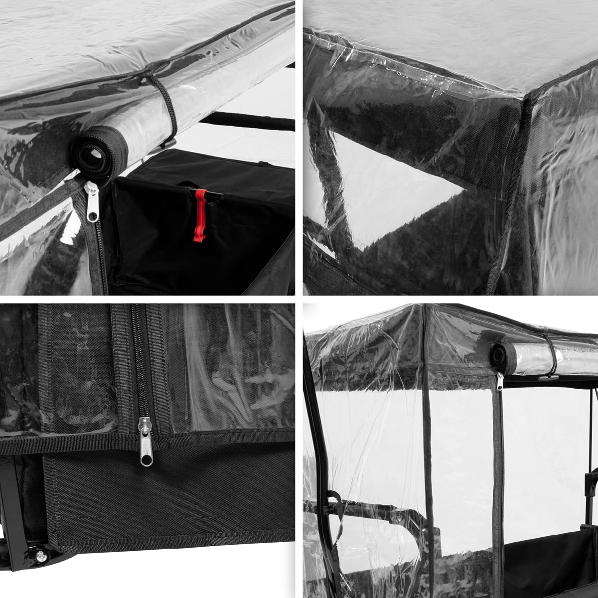 Miweba Regenschutz für faltbaren Bollerwagen MB-10 MB-15 MB-20 100 Kg Traglast Dach Handwagen faltbar Transportwagen