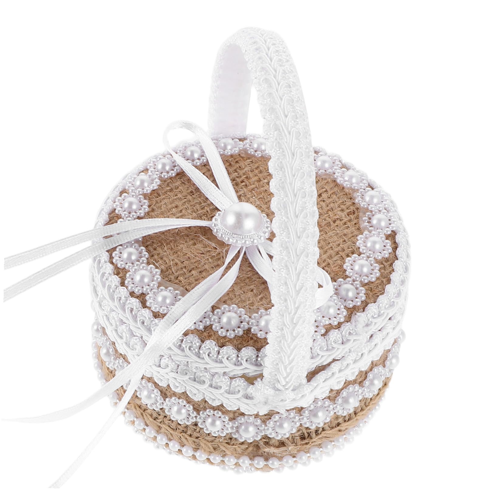 Healeved 4 Pezzi Scatola Porta Fedi Nuziali in Stile Campagna da Cerimonia Organizer Gioielli per Sposa e Damigella Design Country Romantico con Nodo Elegante Custodia Compatta per Anelli e