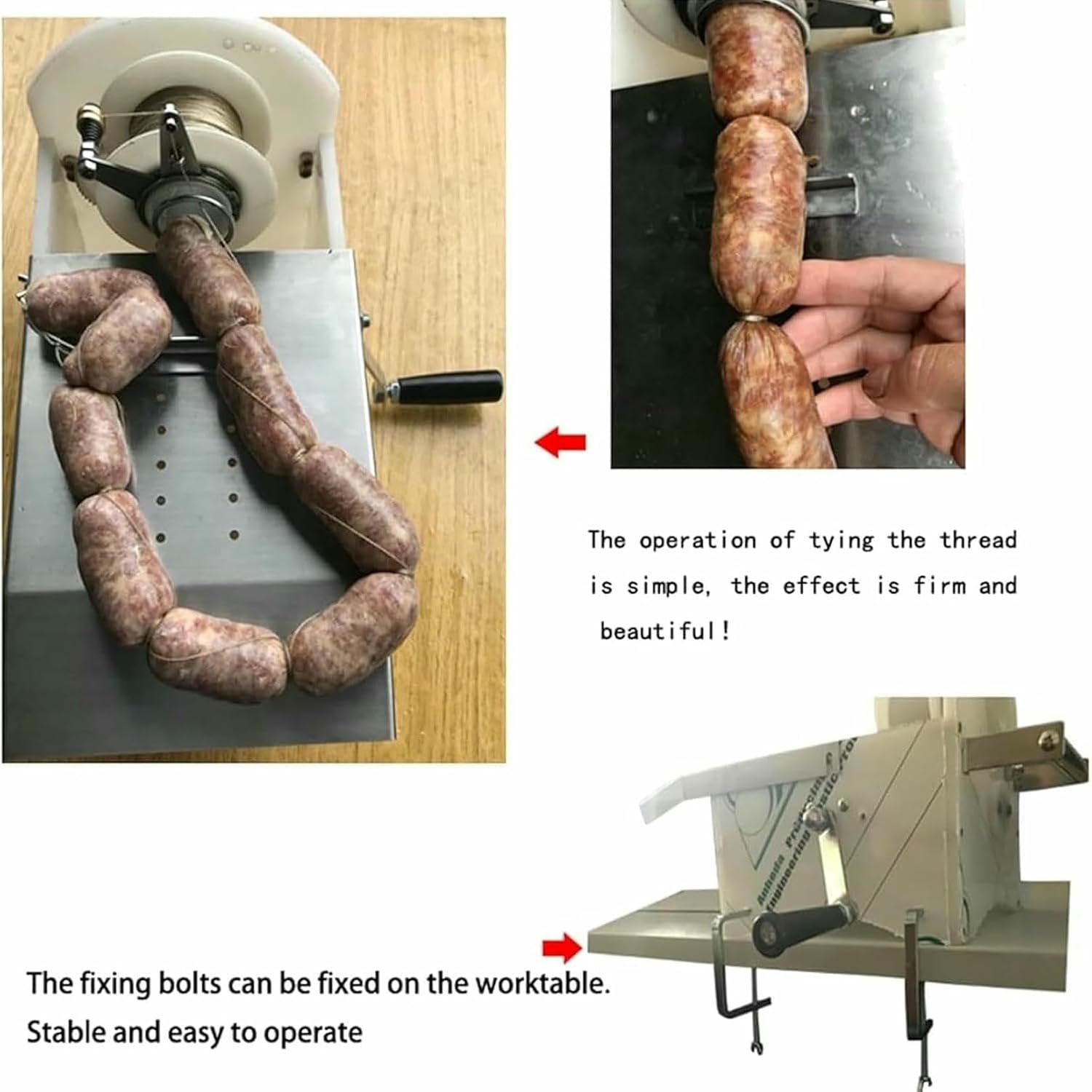 Commercial Stainless Steel Manual Machine to Tie and Tie Sausages.Manual Machine to Tie Sausages with Knots ~/