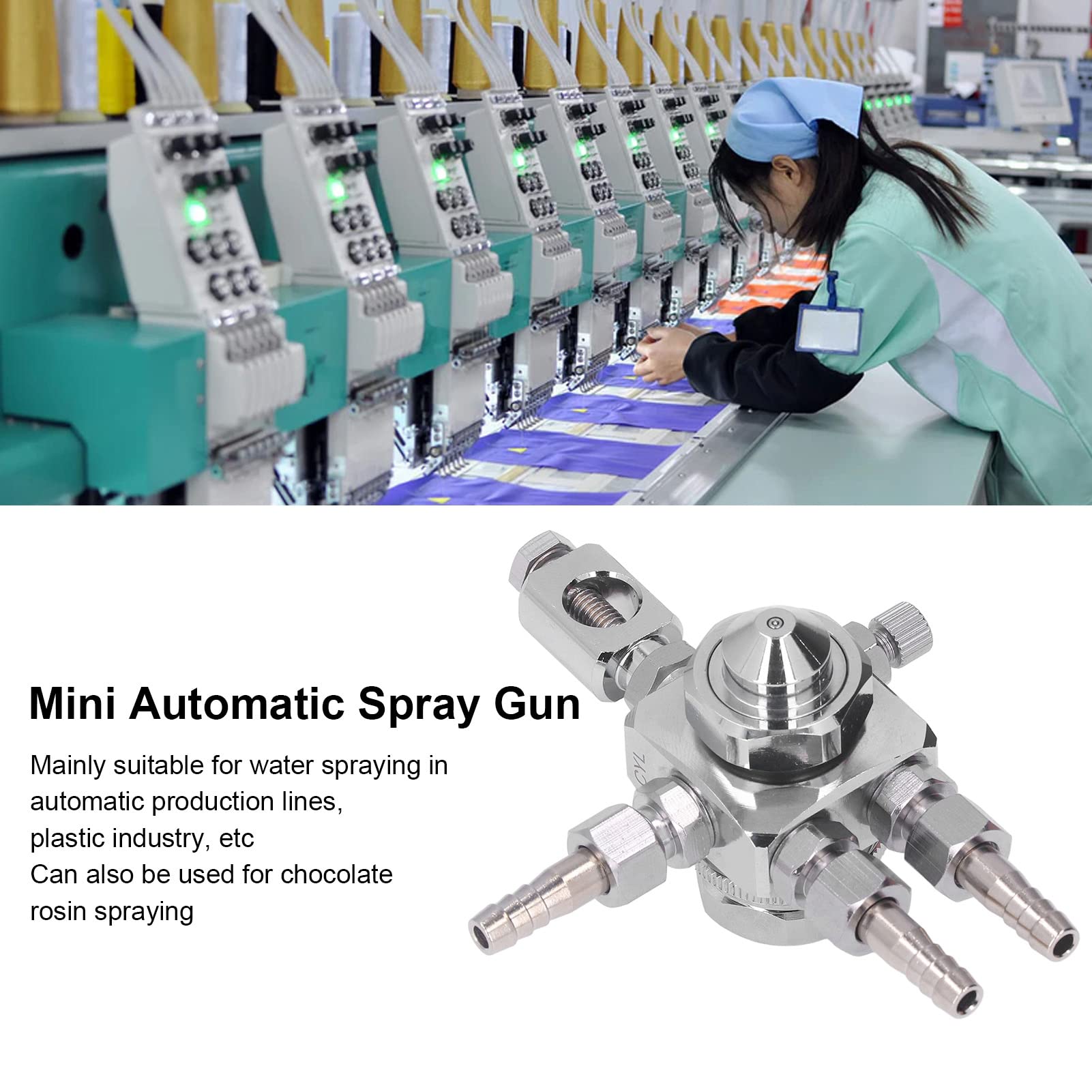 XUMIUZIY Mini Pistola Pulverizadora Automática de Acero Inoxidable (0,5