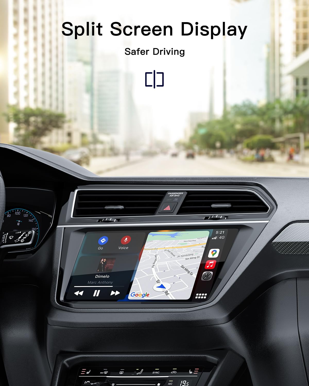 ESSAGER CarPlay Adaptador Inalámbrico para i-Phone WiFi 5G Convertir Cable a Wireless Carplay Dongle Plug and Play para Vehículo Integrado i-Phone 6+, iOS 10+