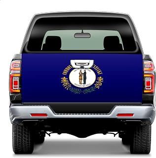 Pickup Truck Vinyl Wrap Sticker for Rear Panel PET Material Decal Graphic Universal Fit Design Mural Style Rear Window Graphic Compatible with Truck Bed Kentucky Emblem Tailgate Applications
