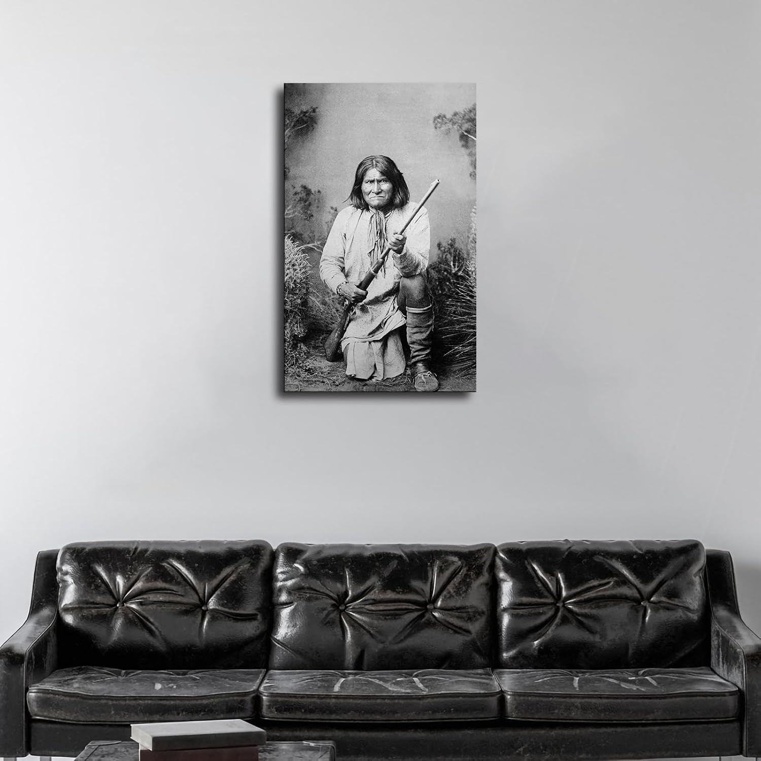 Geronimo Portrait 1886 Poster Decorative Painting Modern Picture Canvas Wall Art Bedroom Office Living Room Decoration (12x18inch Unframed) image 3