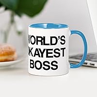 Vista 133 de CafePress Number 1 Boss Mugs 11 oz (325 ml) Ceramic Coffee Mug