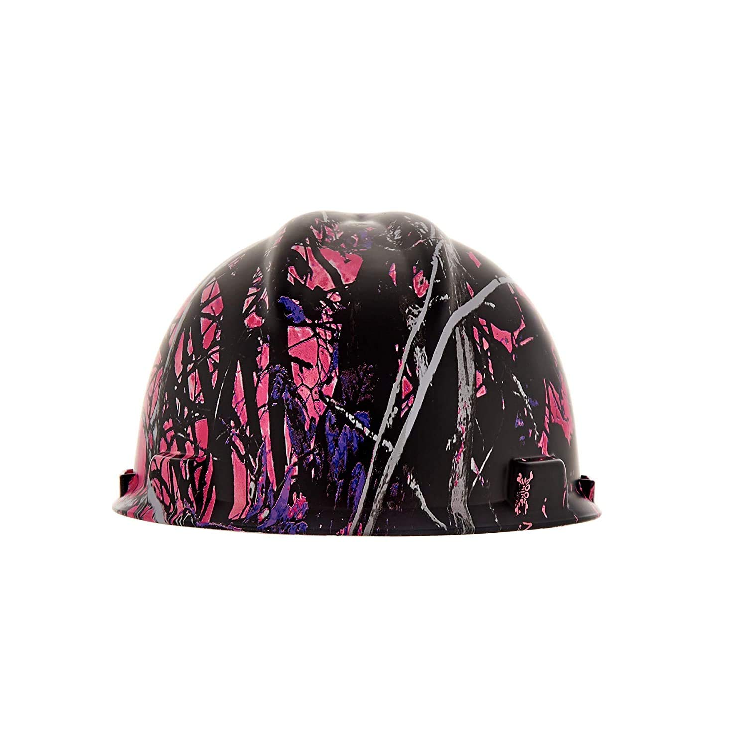 MSA 10204770 Hydro Dip V-Gard Cap Style Safety Hard Hat with Fas-Trac III Ratchet Suspension | Polyethylene Shell, Self Adjusting Crown Straps - Standard Size in Muddy Girl