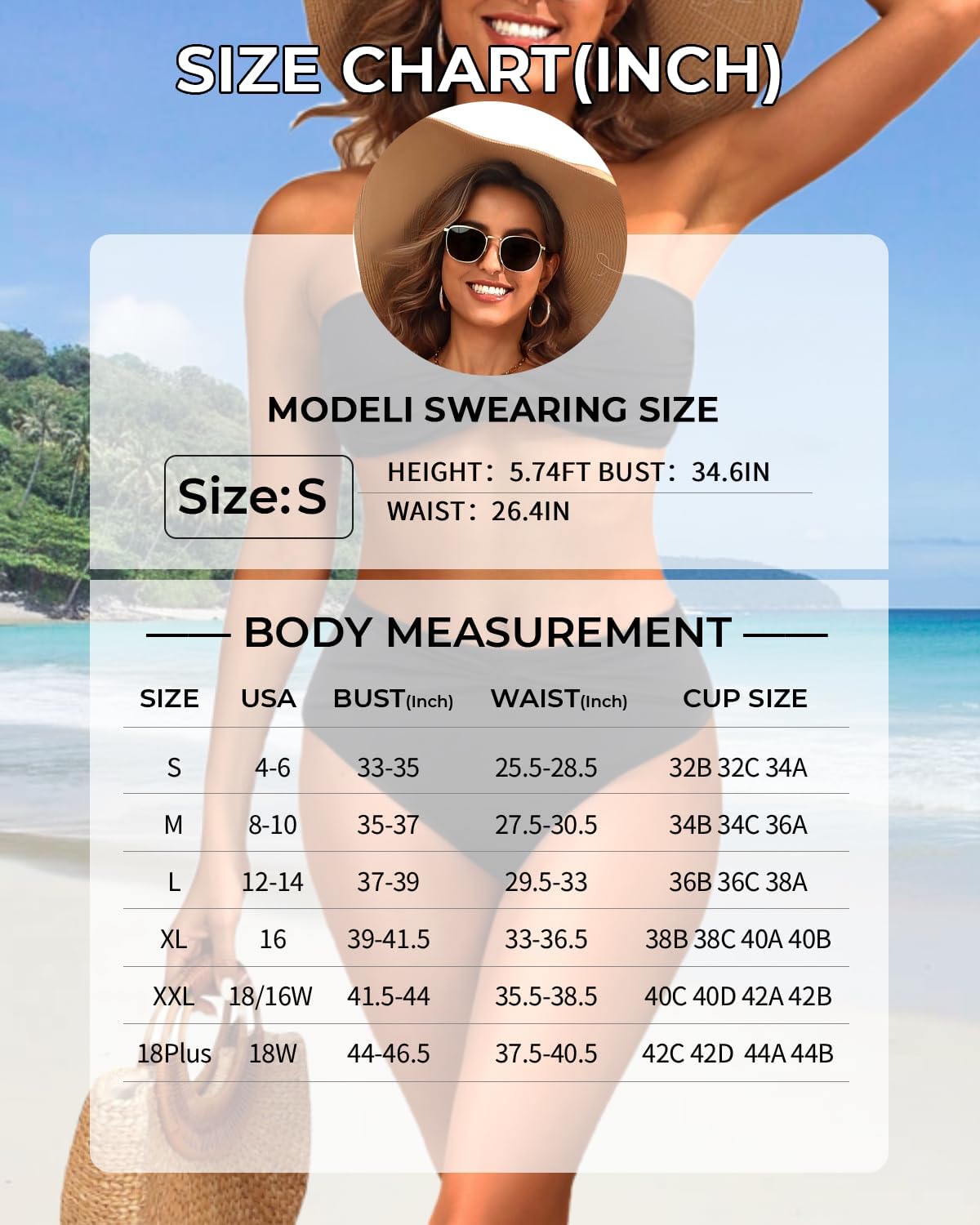 Tempt Me Women Bandeau Bikini Set Twist Strapless Two Piece Swimsuit High Cut High Waisted Bathing Suits - Image 5