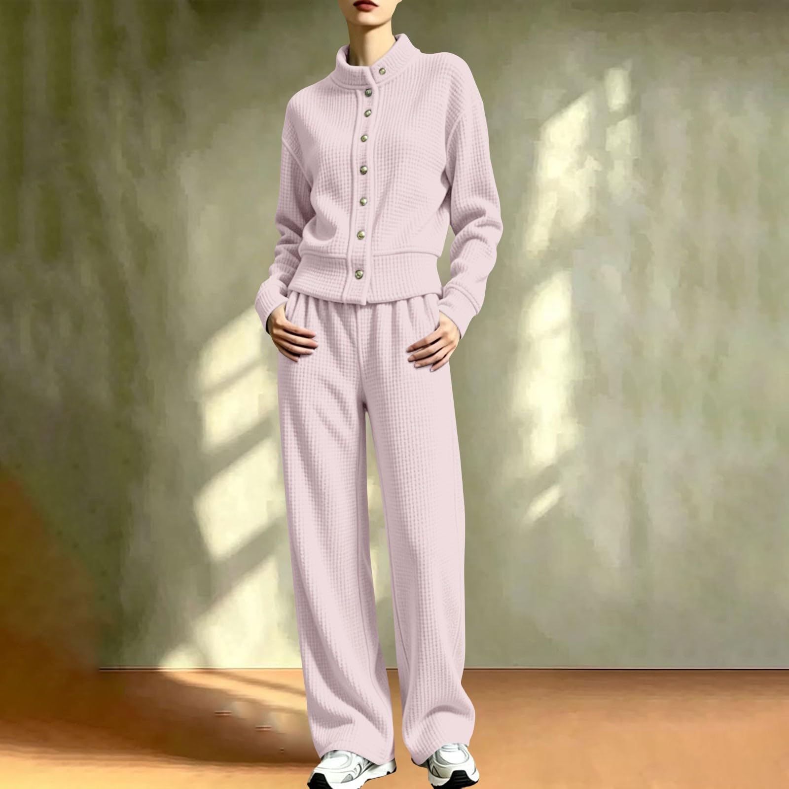 Generisch Homewear - Tuta da donna elegante, in cotone, autunnale
