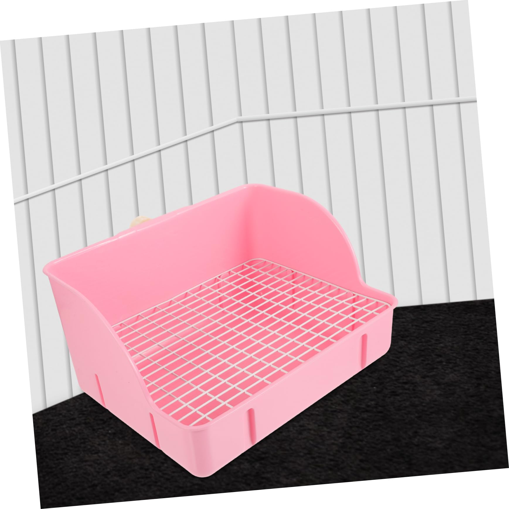 Per Conigli e Lettiera Anti- Vassoio per Addestramento Facile Compatibile Coniglietti Porcellini e Criceti Colore Rosa Facile