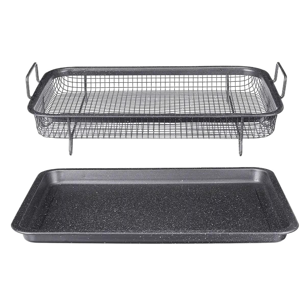 Plat cuisson inox antiadhésif avec panier et grille