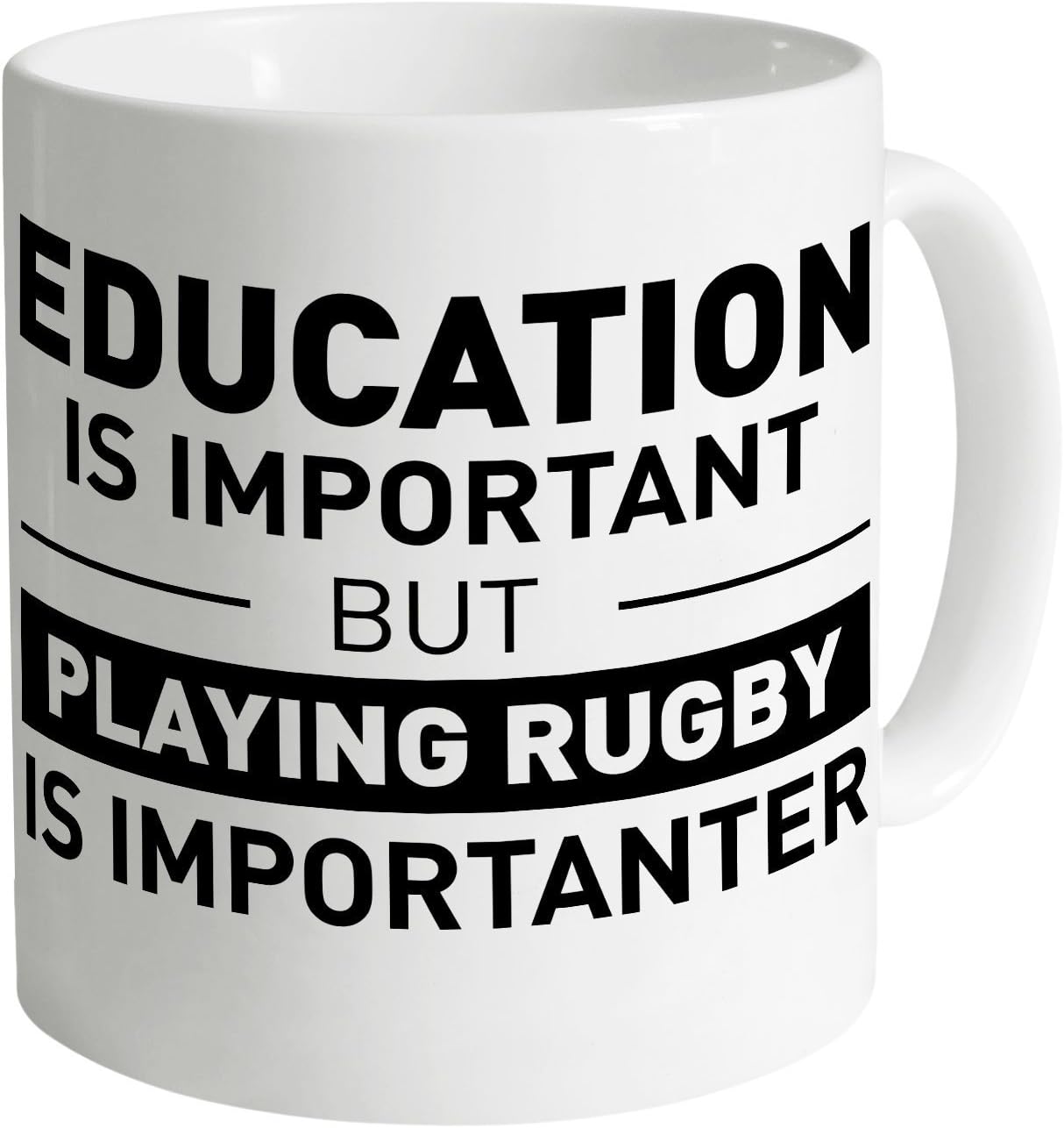 Playing Rugby Mug, White