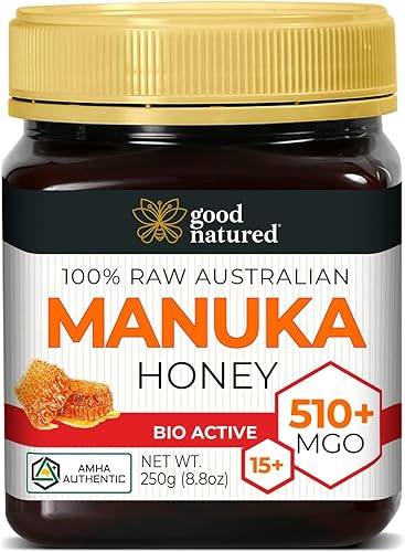 Miel de Manuka Good Natured (MGO 510+) - Miel Cruda de Alta Calidad de Manuka de Grado Médico, No Transgénica, Probada en Laboratorio y Certificada