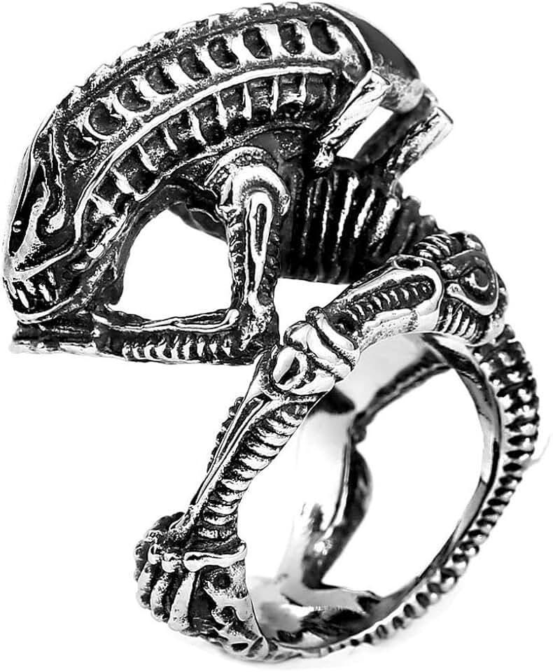 Серебряное кольцо "чужой". Кольцо хищник серебро. Кольцо alien. Кольцо alien. Кольцо хищник серебро.