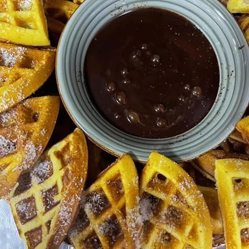 Miniatura 6 de HYCSC Molde de silicona para gofres, molde de silicona de 5 cavidades para hacer gofres, molde de silicona antiadherente para hornear, ideal para