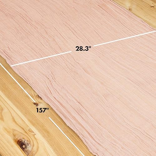 Miniatura 52 de Koyal Wholesale Camino de mesa de estopilla para decoración de boda, tela de gasa de tela transparente para granja rústica, fiesta bohemia nupcial,