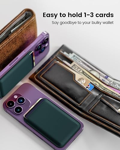 Miniatura 4 de Cartera magnética para teléfono Apple MagSafe, tarjetero para iPhone 15 Pro Max15 Plus15 Pro15, 14 Pro Max14 Plus14 Pro14, 13 Pro Max13 Pro13 Pro13