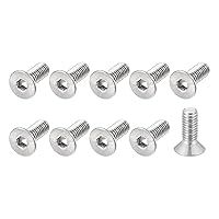 Vista 10 de METALLIXITY Tornillos avellanados de cabeza plana (M5x10mm), 20 unidades, tornillos de cabeza hueca de acero inoxidable 304, para maquinaria