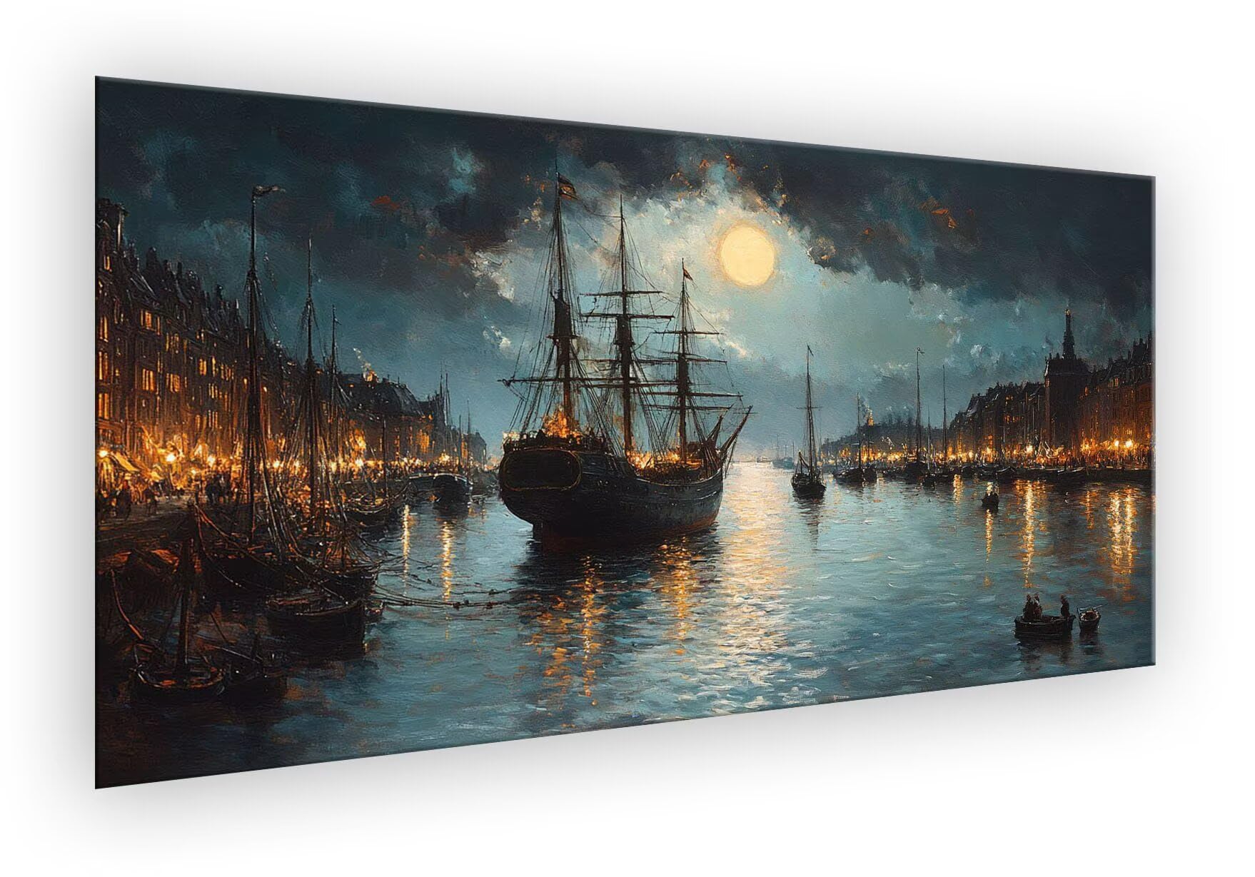 Bote Pintar por Numeros Adultos, Luna Pintar por Numeros, DIY Painting by Numbers Kits para Niños Oadultos Principiantes con Pinceles y Pinturas Acrílicas para Decoración Hogar Regalos 90x180cm XD-795