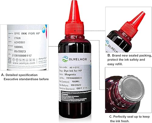 Miniatura 8 de Kit de recambio de tinta de tinta para impresora HP 61 60 62 63 950 902 564 920 901 940 cartuchos de tinta recargables para impresora de inyección