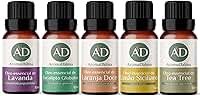 Kit Óleo Essêncial Completo Para Aromaterapia | Os 5 Aromas Mais Populares 100% Puros - Lavanda, Eucalipto, Limão Siciliano, Laranja Doce e Tea Tree (Melaleuca) - Aroma D’alma