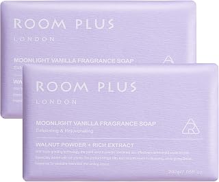 YESUN Fragrance Bar Soap, Big Brick of Bath Soap,Made with Organic Oils, 3-pack,1.3lb,Natural Soap Bar,Moisturizing clean, Floral Scent,Walnut Powder Exfoliates ROOMPLUS (vanilla)