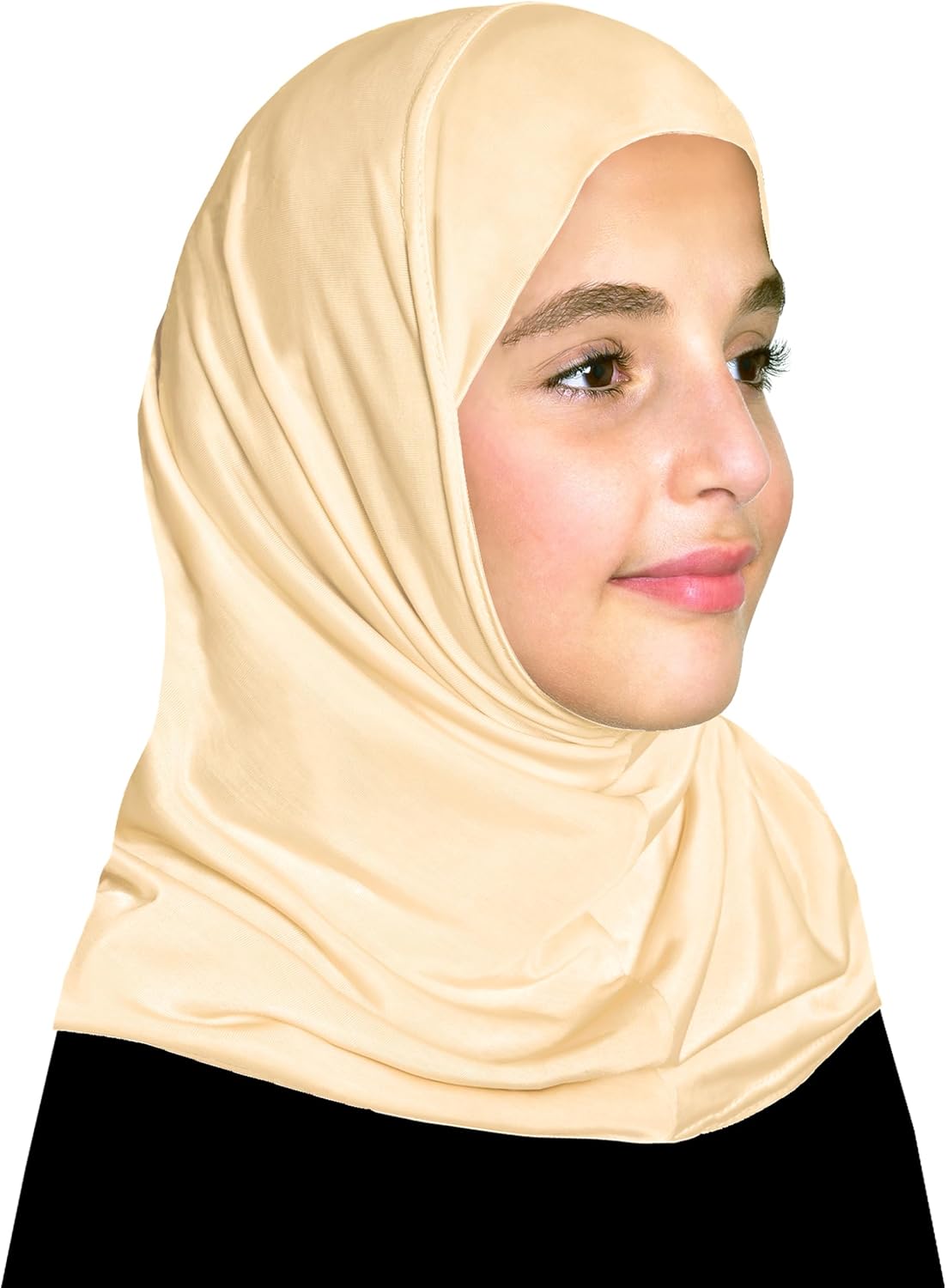 Hijab for Girls Amira Muslim Kids Head Scarf Ready to Wear Easy Instant Elastane-Spandex