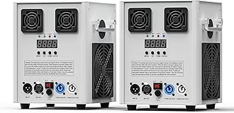 Pyrotechnic Machine, 2PC White 530W DMX Machines, Remote Control, for Parties Halloween Christmas Weddings Sporting Events