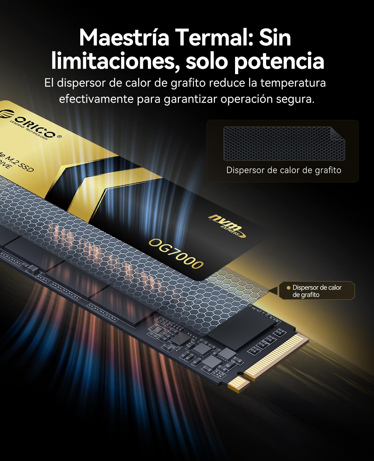 ORICO OG7000 4TB NVMe SSD, PCIe Gen4 M.2 SSD, hasta 7400MB/s
