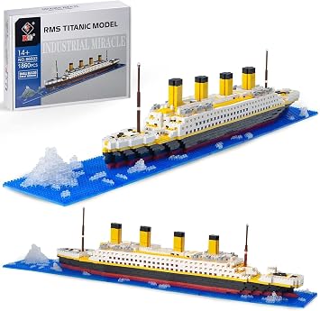 Titanic Ship Model Building Block Sets, Micro Mini Blocks for 14+ Teens & Adults Gift1860Pcs