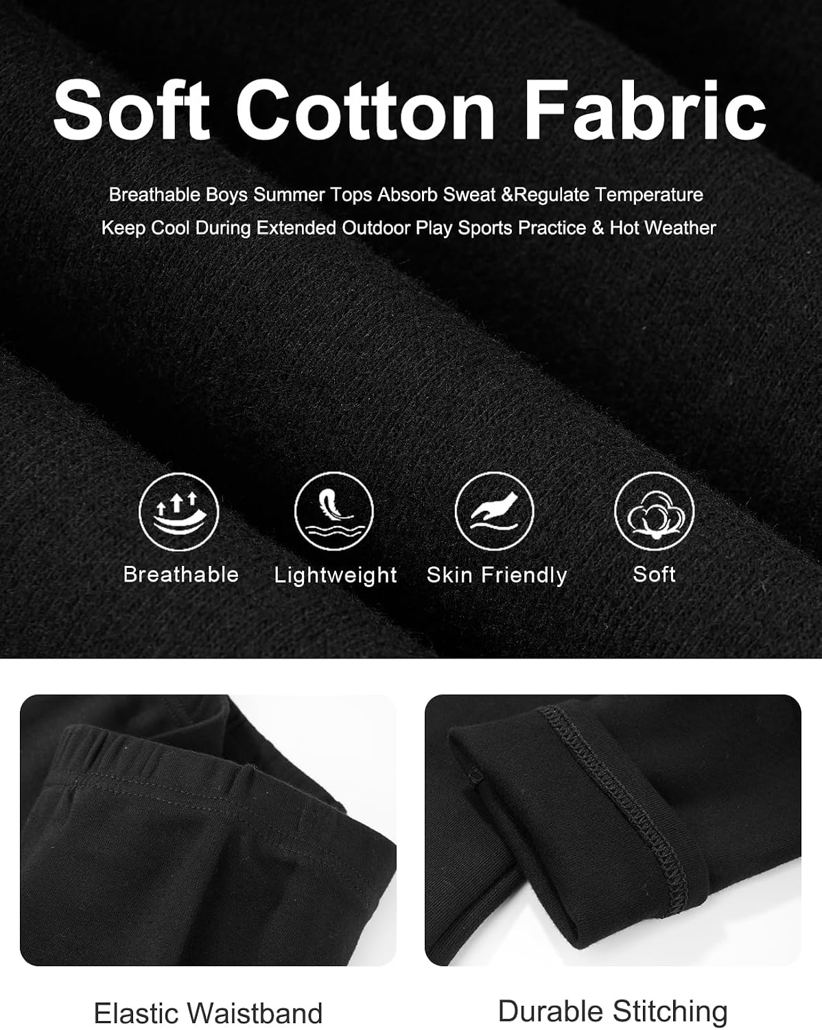 Girls' Leggings 5 Pack Cotton Footless Stretchy Basic Kids Pants for Ages 5-12 Year