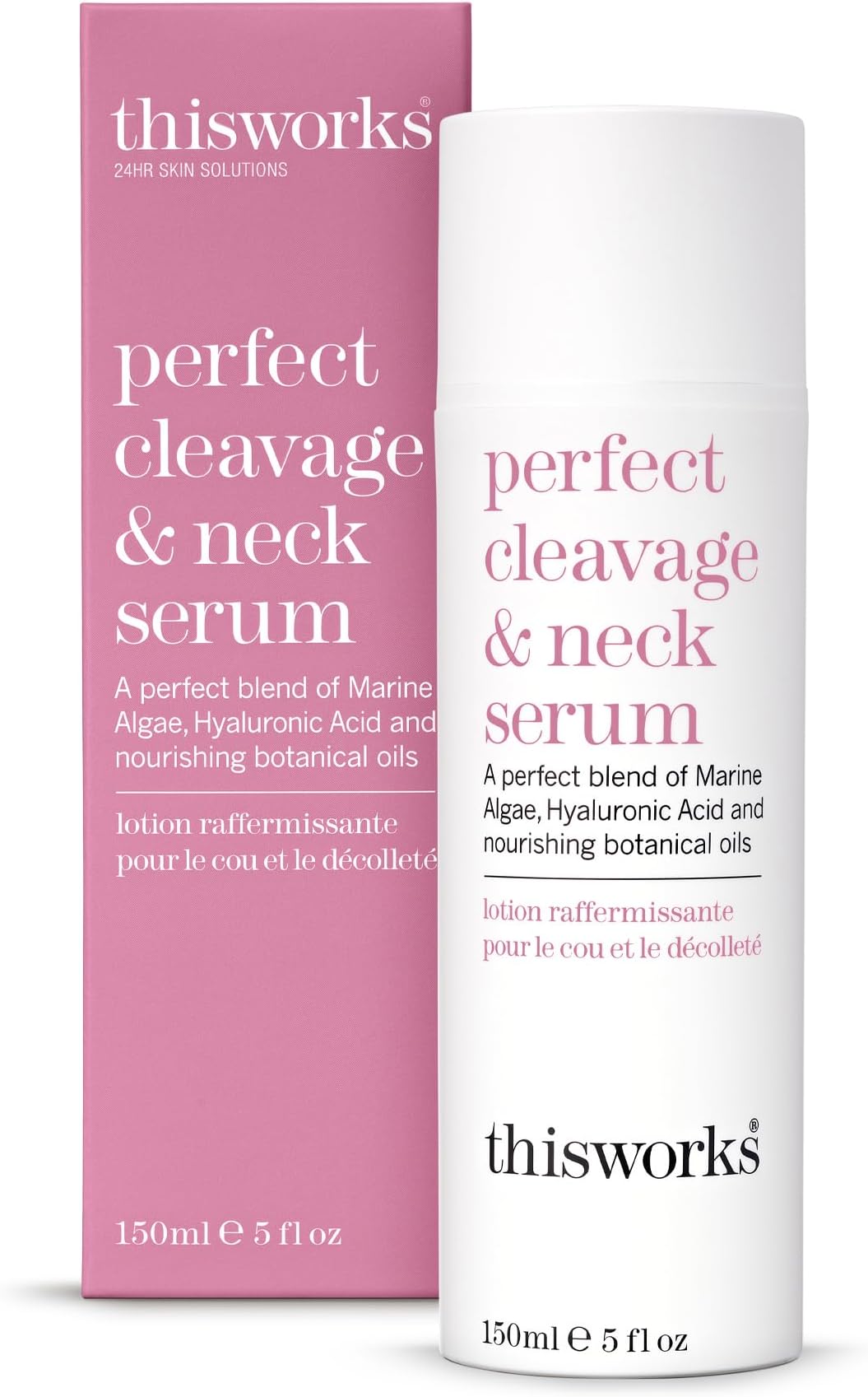 Perfect Cleavage & Neck Serum, 150 ml - Anti Aging Moisturiser for Neck and Décolletage with Marine Algae and Hyaluronic Acid - Youth-Boosting Neck Cream with Nourishing Botanical Oils