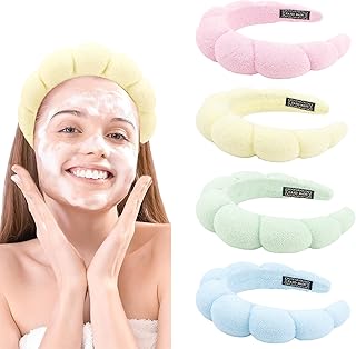 Canitor 4 diademas de spa para lavar la cara,...