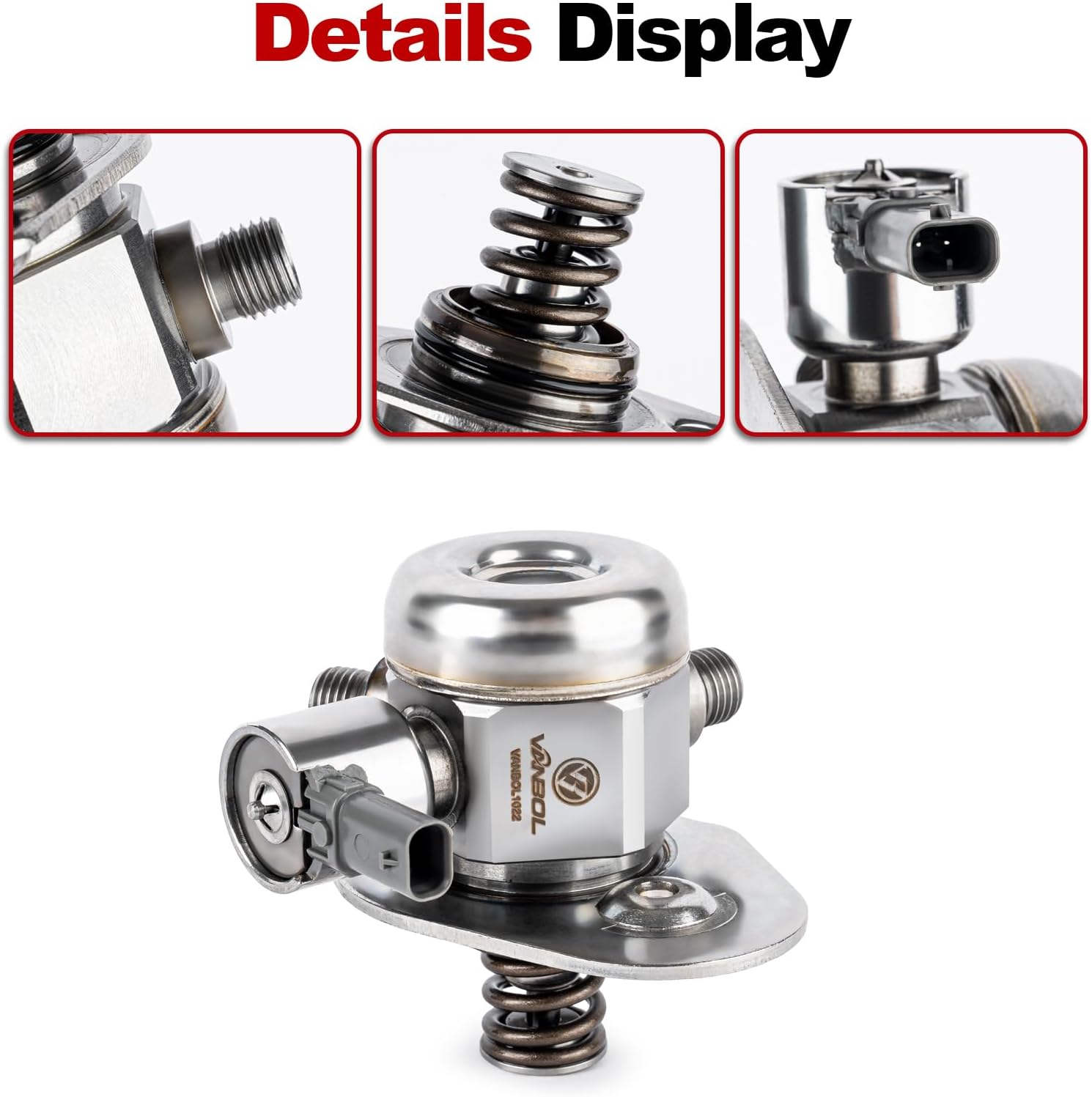 High Pressure Fuel Pump Compatible with 2012-2019 BMW 550i 650i 750i Alpina B6 M5 M6 X5 X6 X7 GT xDrive Gran Coupe Small Plug Only GAS V8 4.4L Replace HM10083 66812 13518604232