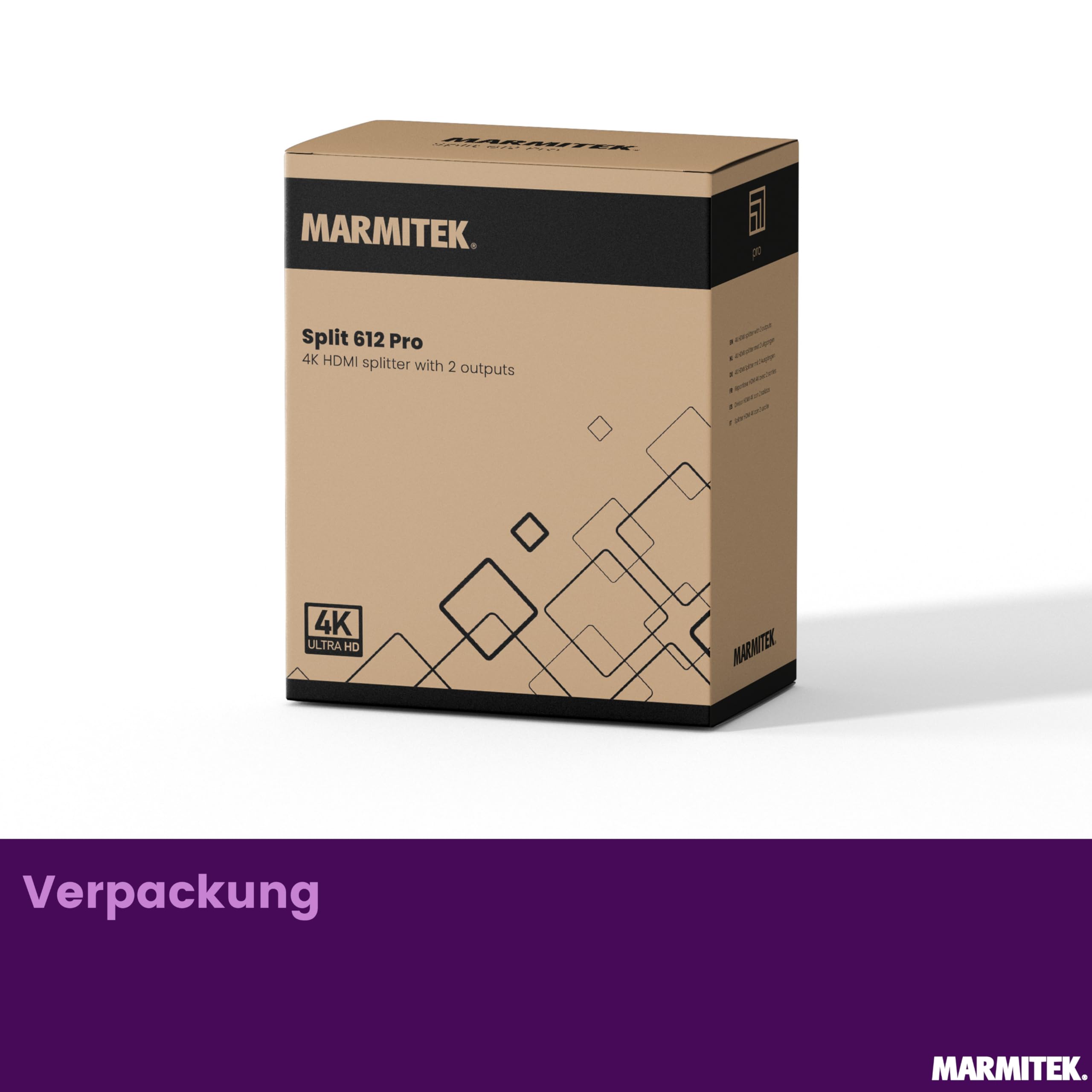 Marmitek Split 612 Pro - HDMI Splitter 4K60 1 EIN 2 Aus UHD HDR EDID TV