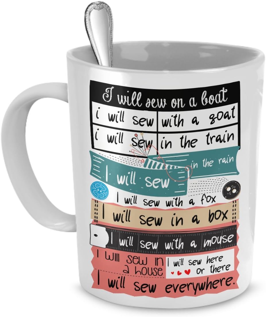 I will sew on a boat I will sew with a goat I will sew in the train