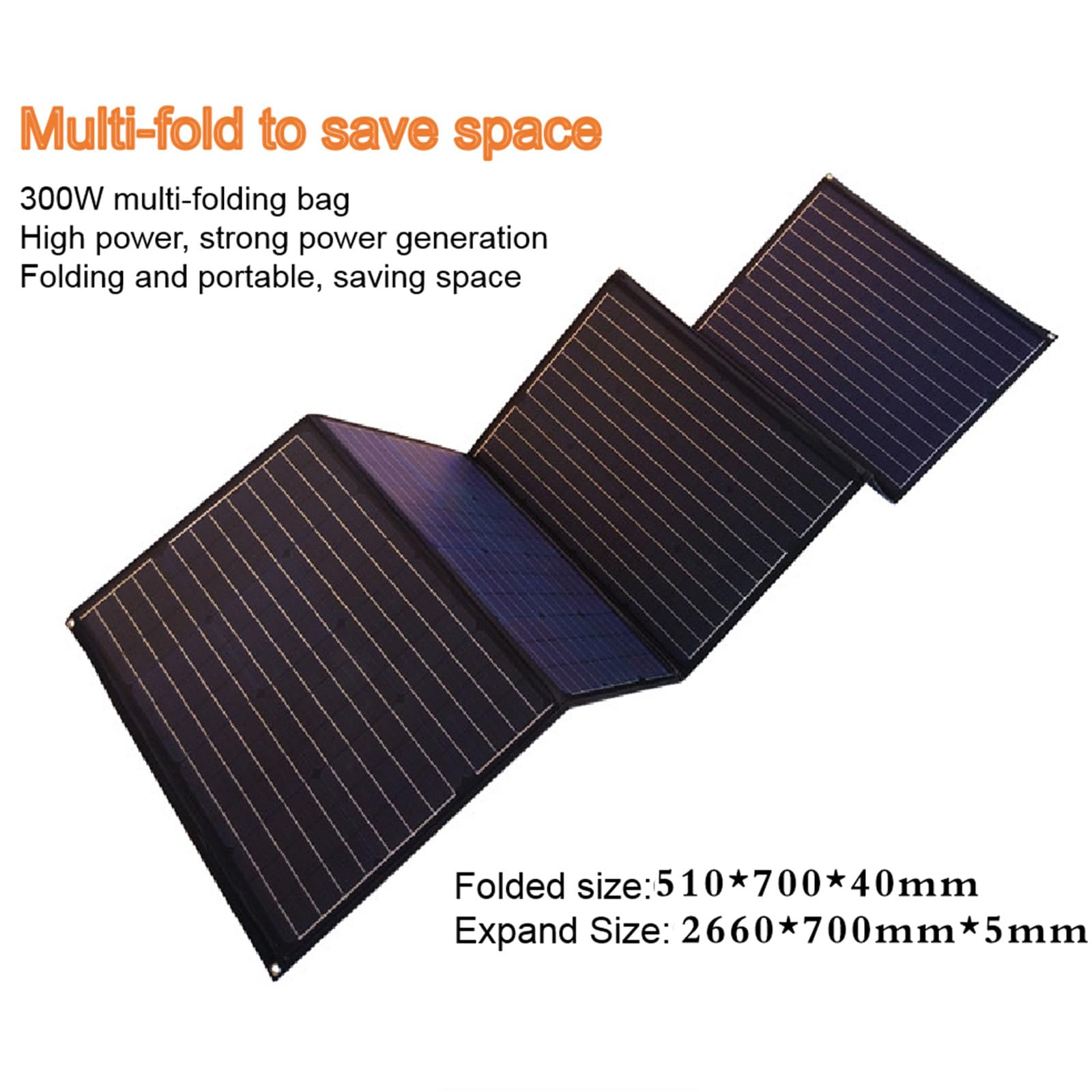 Pannello solare monocristallino da 300 W che ricarica pannello di generazione di energia fotovoltaica sistema completo borsa pieghevole per alimentazione esterna